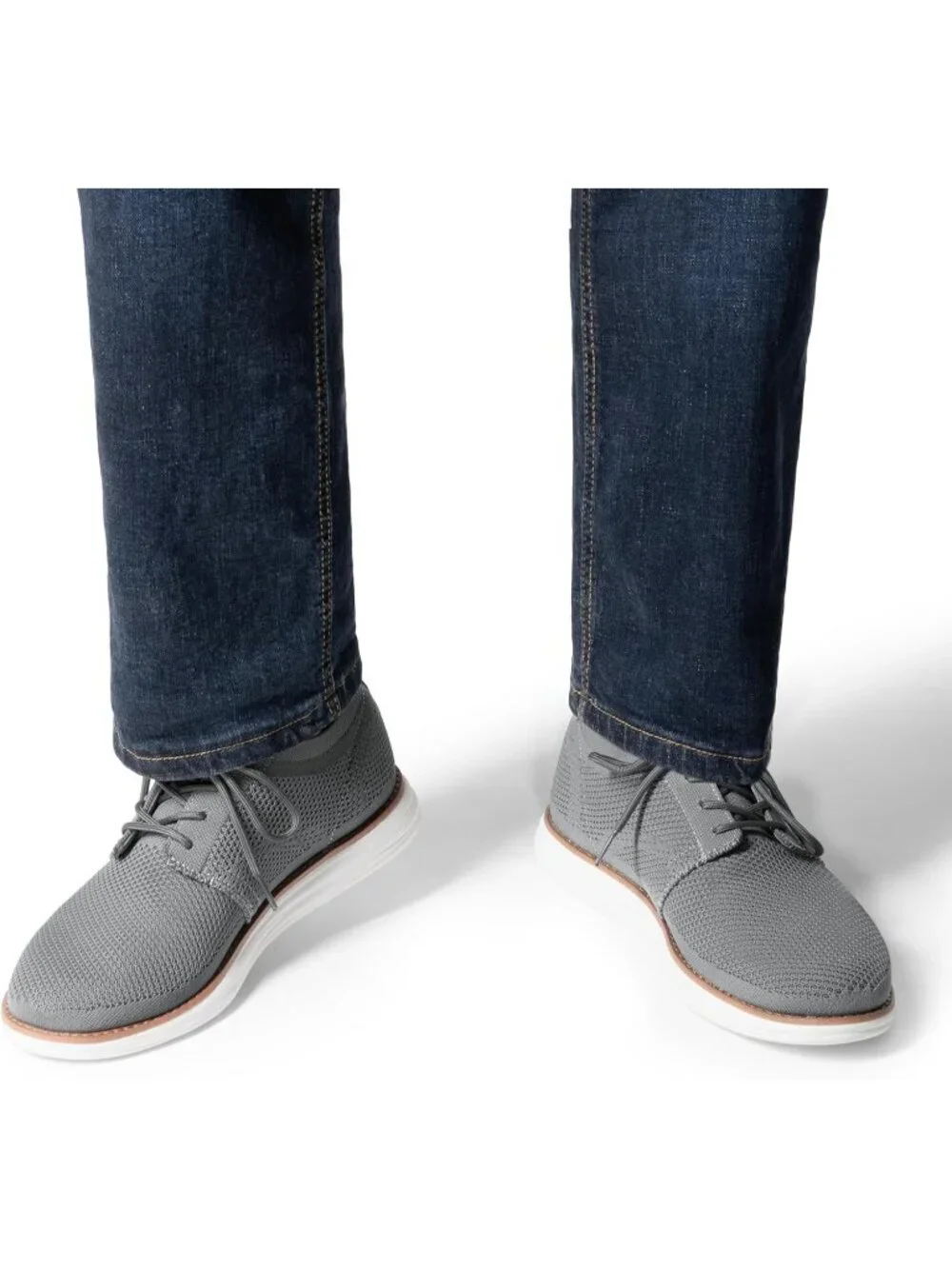 Bruno Marc Men's Dark Grey Ethylene Vinyl Acetate Lace up Lightweight Sneakers